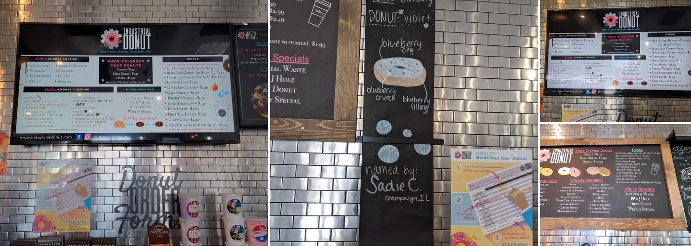 Industrial Donut Menu