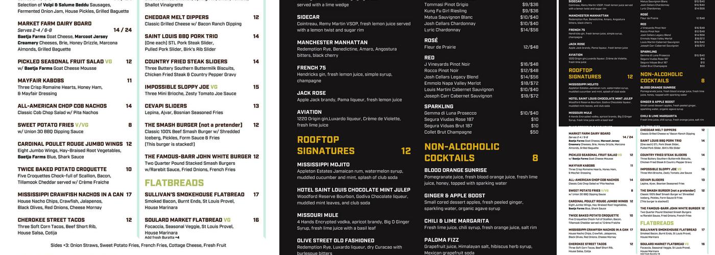 Form Skybar Menu