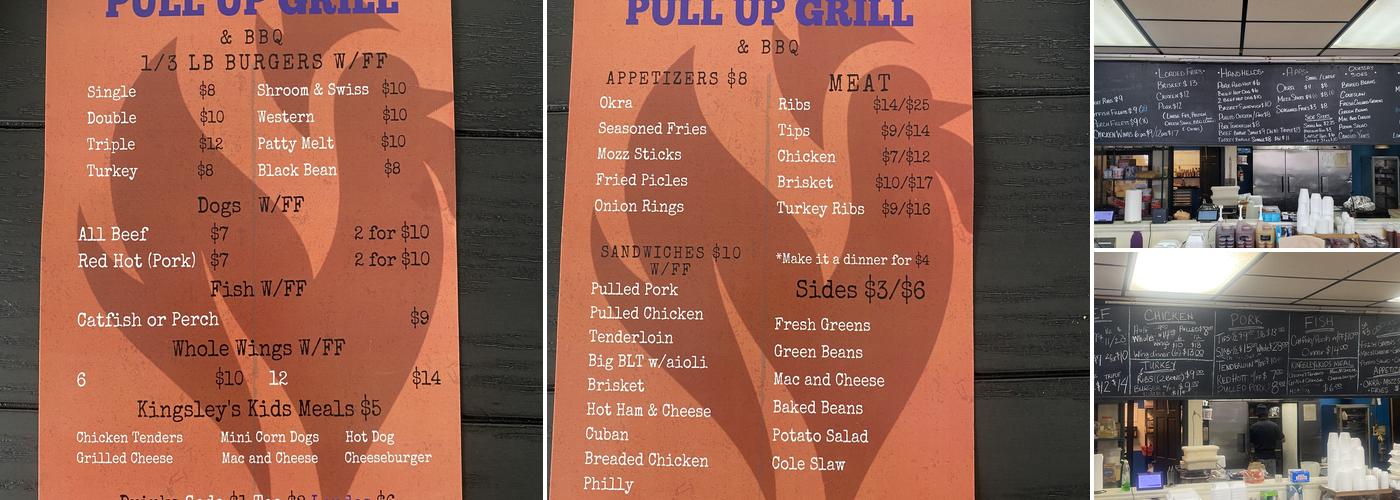 Rooster’s Pull Up Grill & BBQ Menu