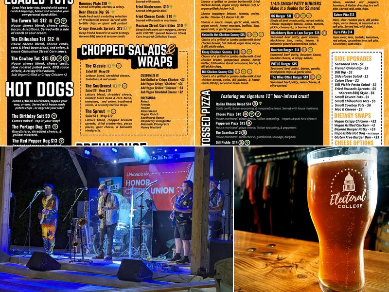 Presidential Brewing Company Menu