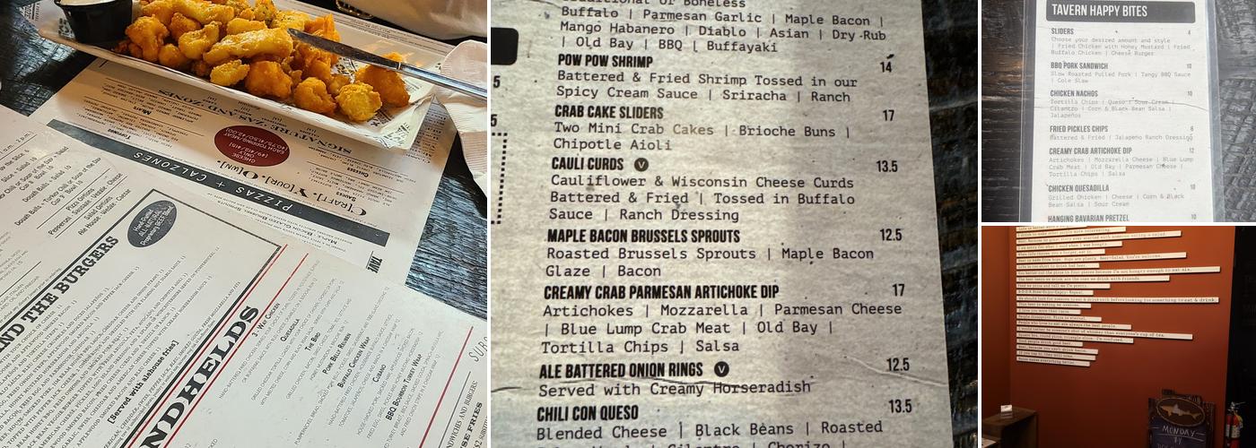 Fork and Ale House Menu