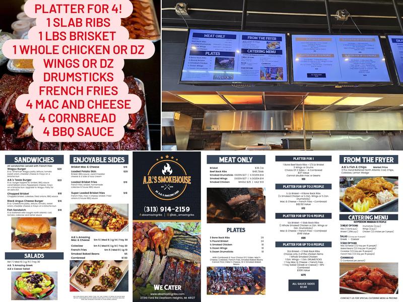 A.B.’s Smokehouse by A.B.'s Amazing Ribs Menu