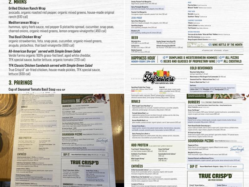 True Food Kitchen Menu