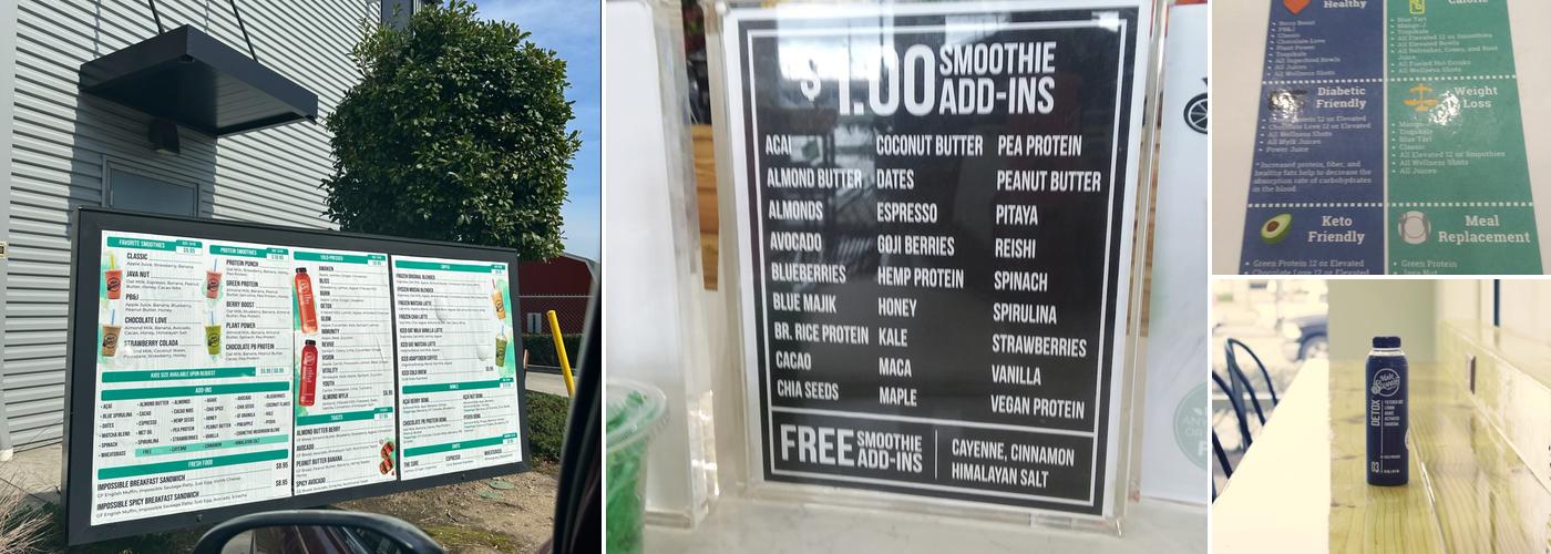 Main Squeeze Juice Co. Menu