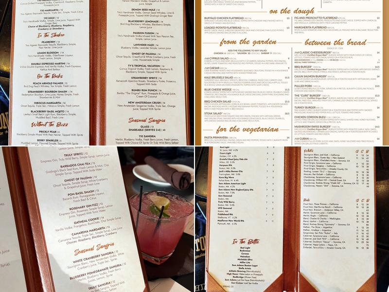 110 Grill Plymouth Menu