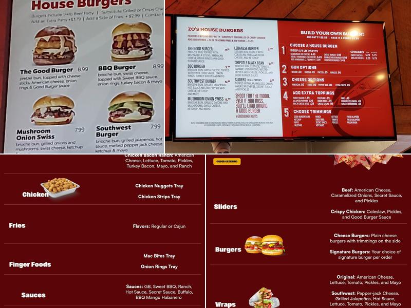 Zo's Good Burger - New Center Detroit Menu