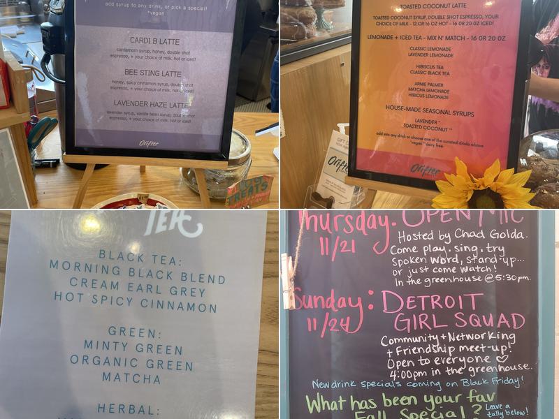 Drifter Coffee Menu