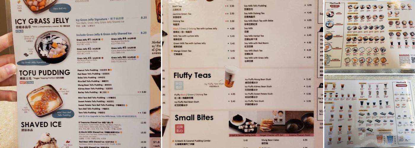 Meet Fresh 鲜芋仙 Menu
