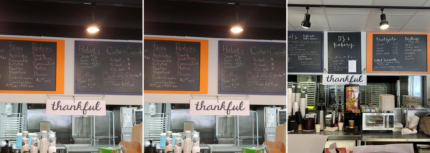 DJ’s Bakery Menu