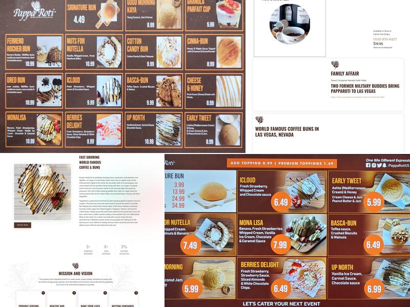 PappaRoti Menu