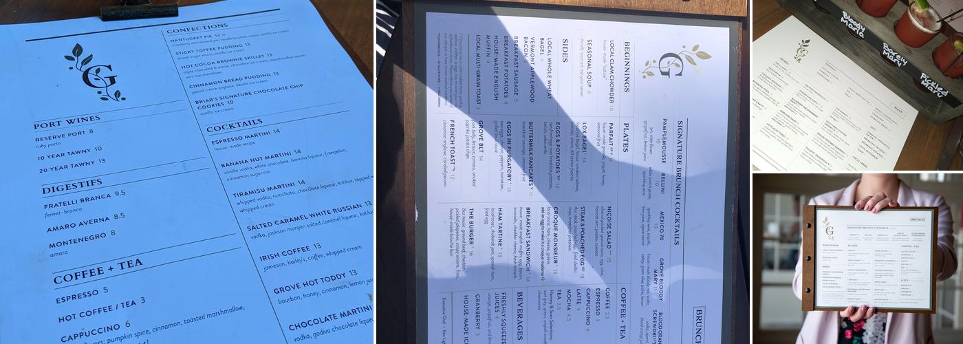 Grove Menu