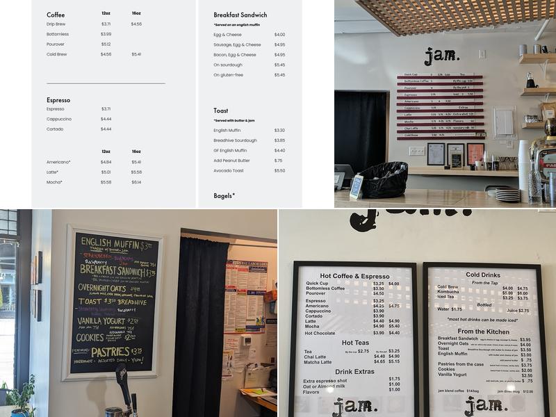 JAM Parkside Menu