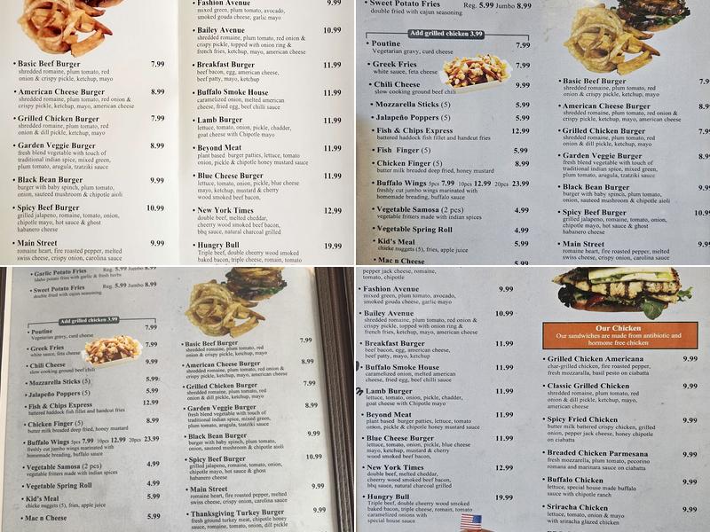 Burger Authority Menu