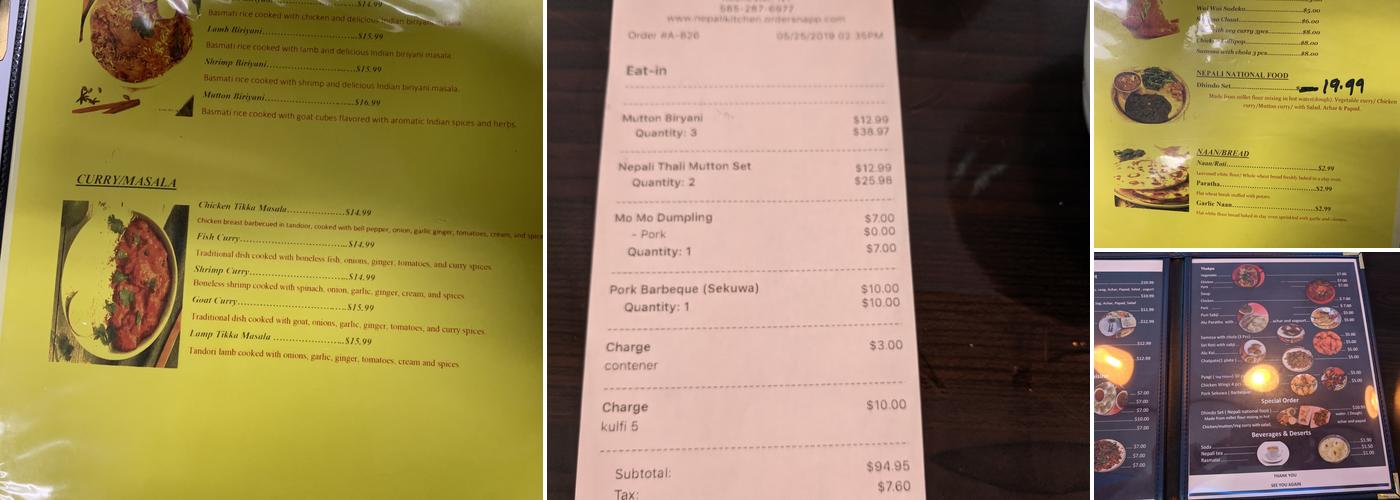 Nepali Kitchen Menu