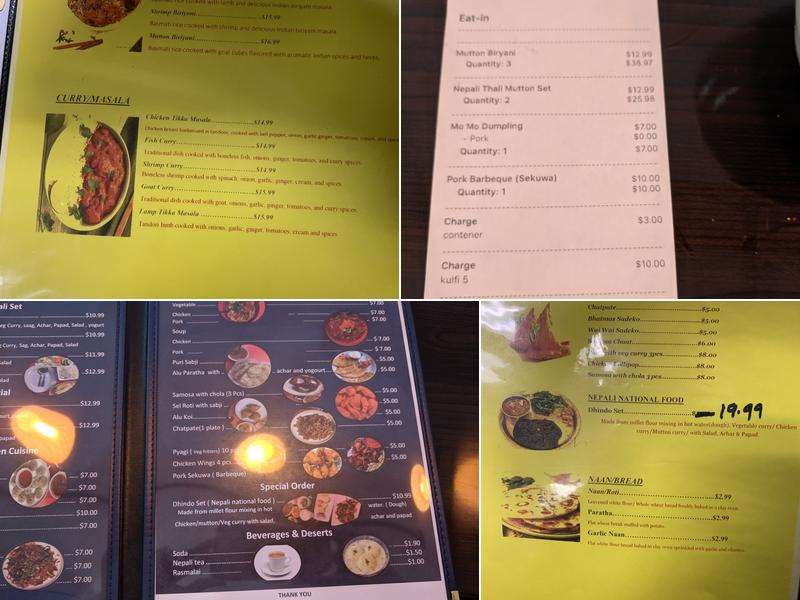 Nepali Kitchen Menu