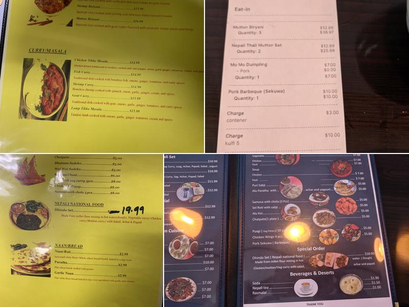 Nepali Kitchen Menu