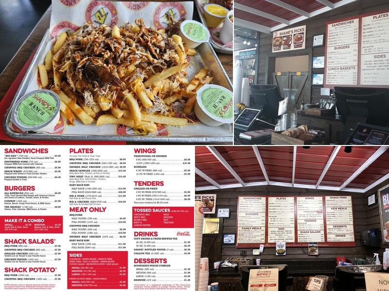 Shane's Rib Shack Menu
