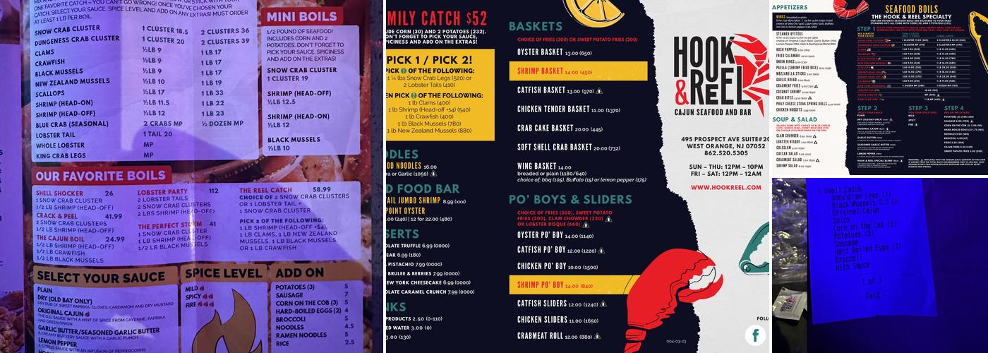 Hook & Reel Cajun Seafood & Bar Menu