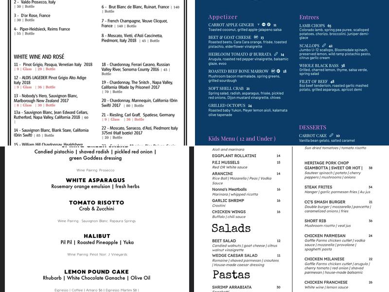 Café Chameleon Menu