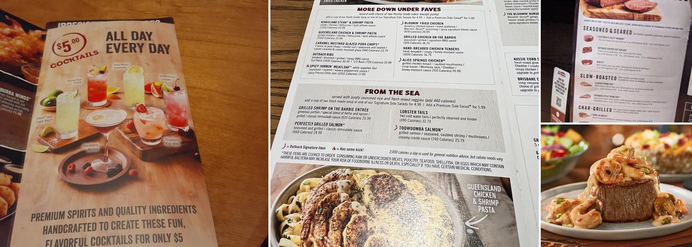 Outback Steakhouse Menu