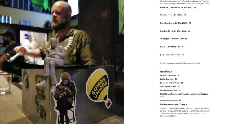 Differential Brewing Co. Menu