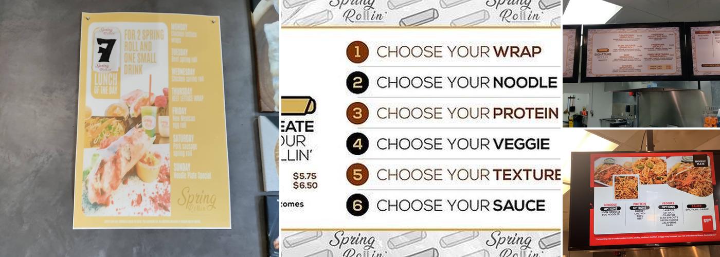 Spring Rollin' Menu
