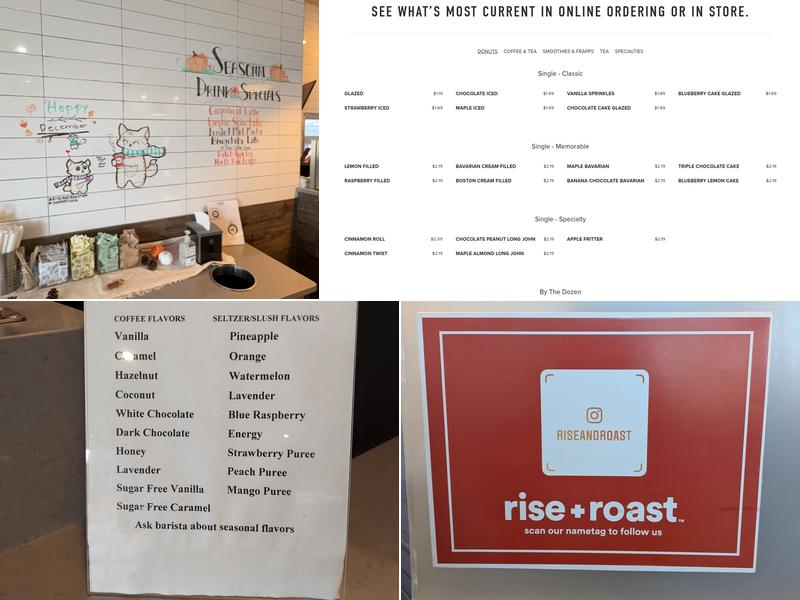 Rise + Roast Menu