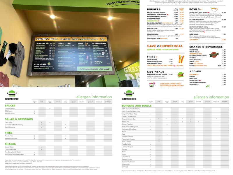 GRASSBURGER (ABQ NW) Menu