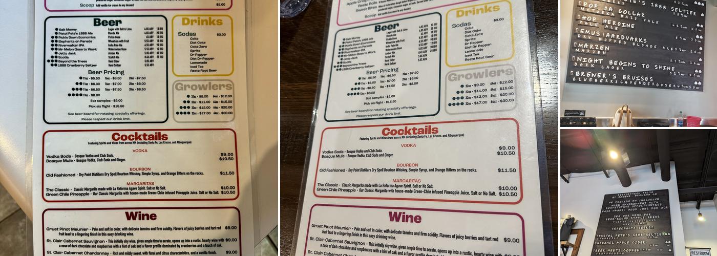 Restoration Pizza Menu