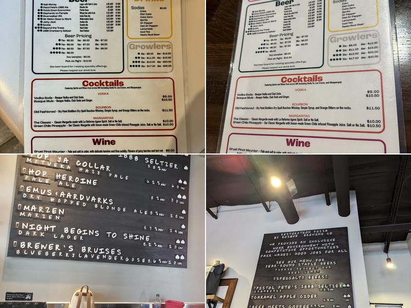 Restoration Pizza Menu