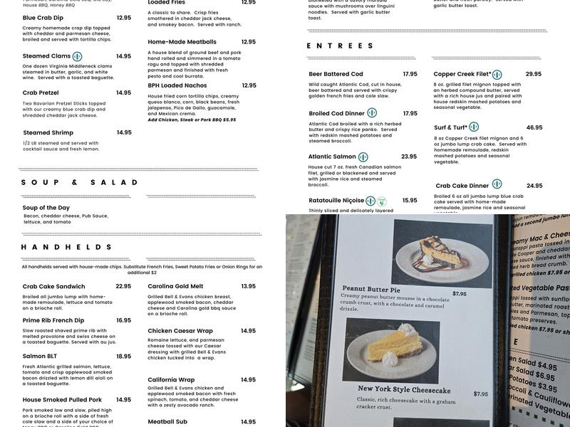 Bridgewater Public House Menu