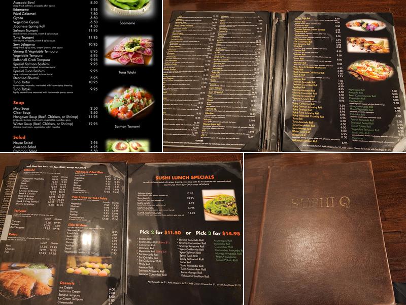 Sushi Q5 Westminster Menu