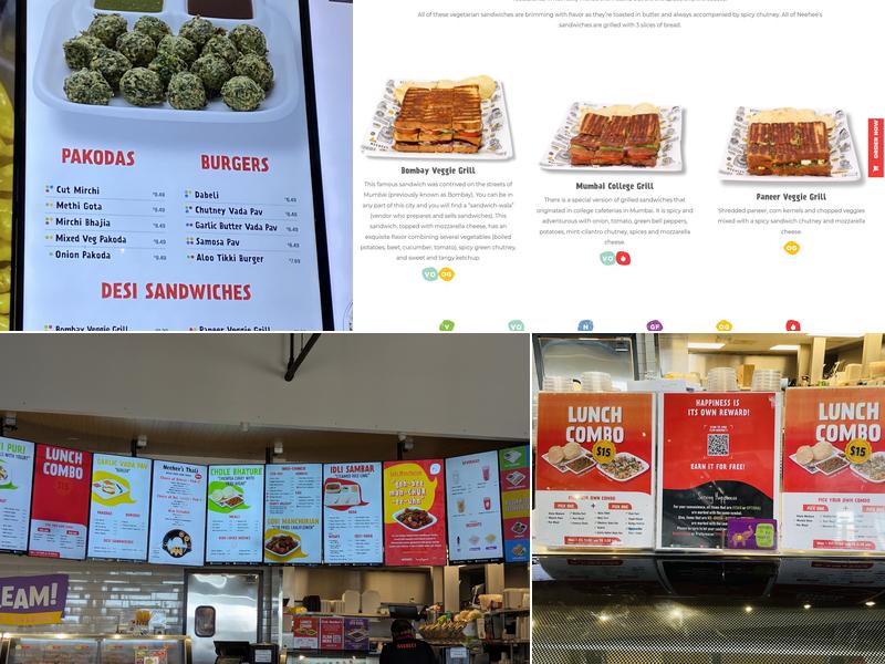 NeeHee's Dublin, Ohio Menu