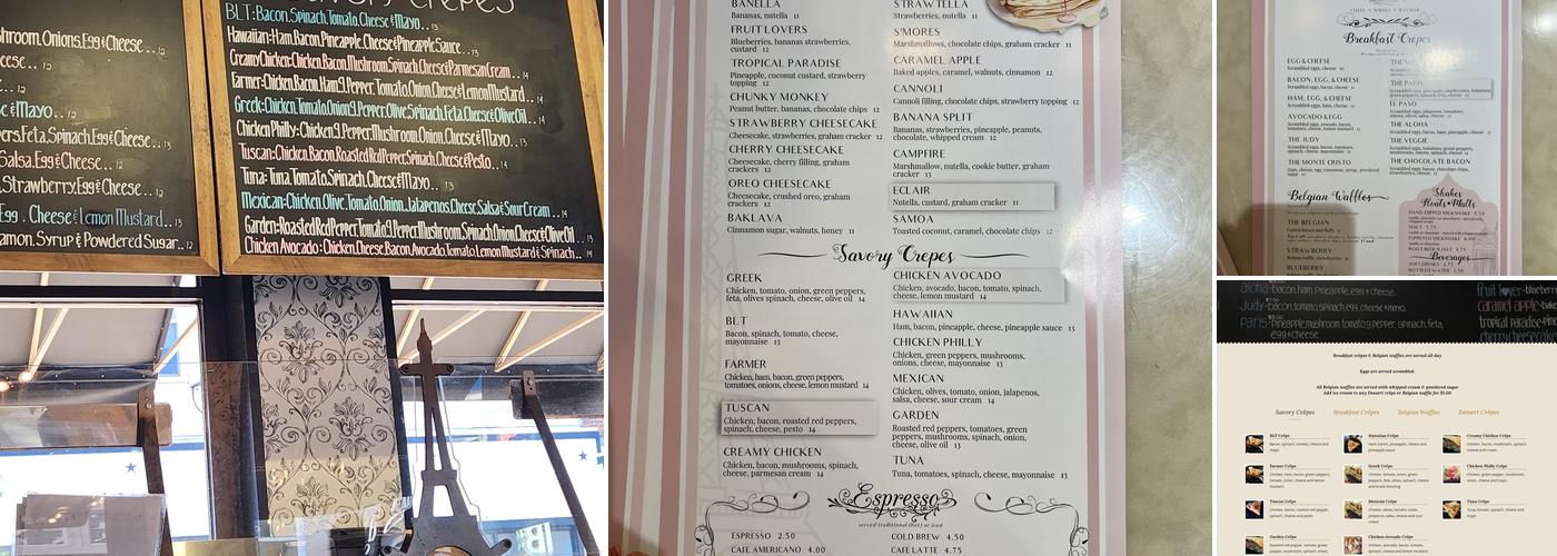 Crepes in the City Menu