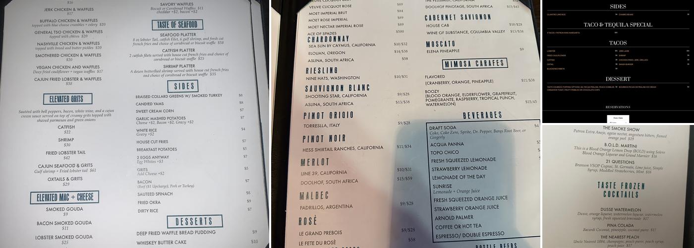 Taste Kitchen + Bar Menu