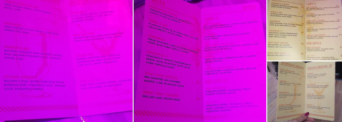 77 Degrees Menu