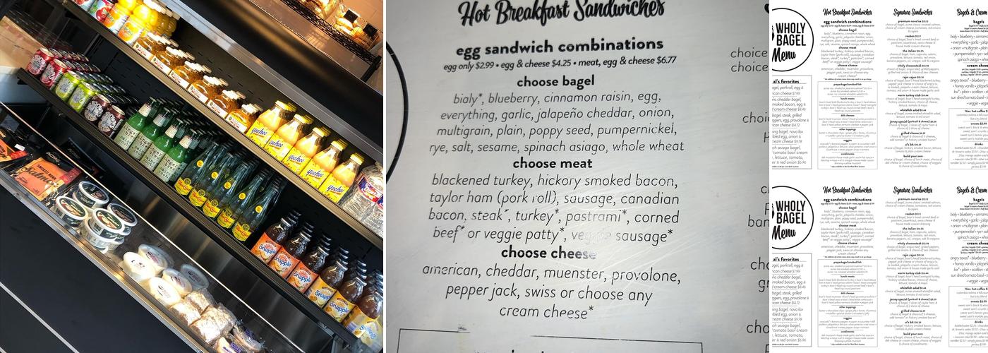 Wholy Bagel Menu