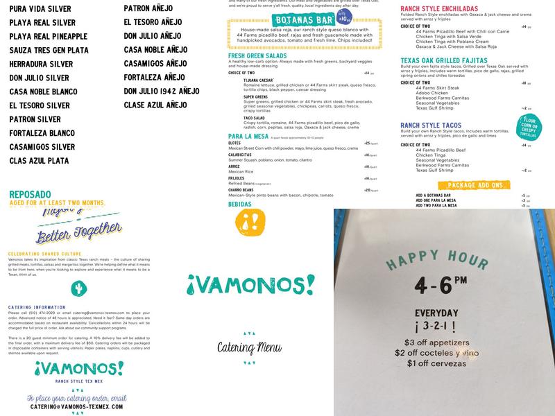 Vamonos Menu
