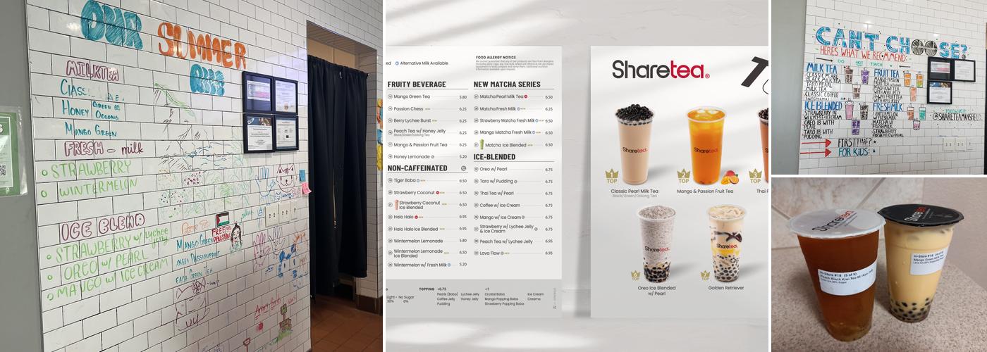 Sharetea Mansfield Menu