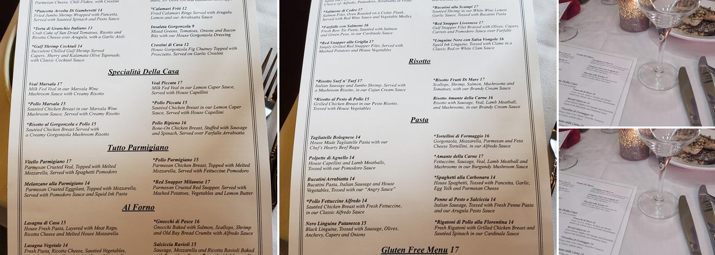 Little Gino's Menu