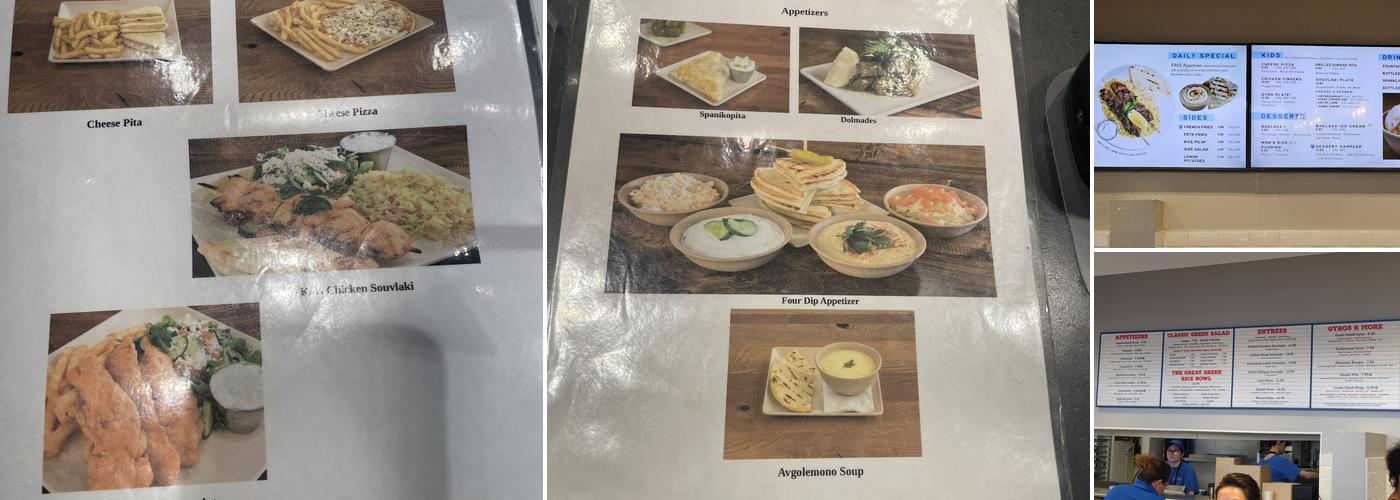 The Great Greek Mediterranean Grill Menu