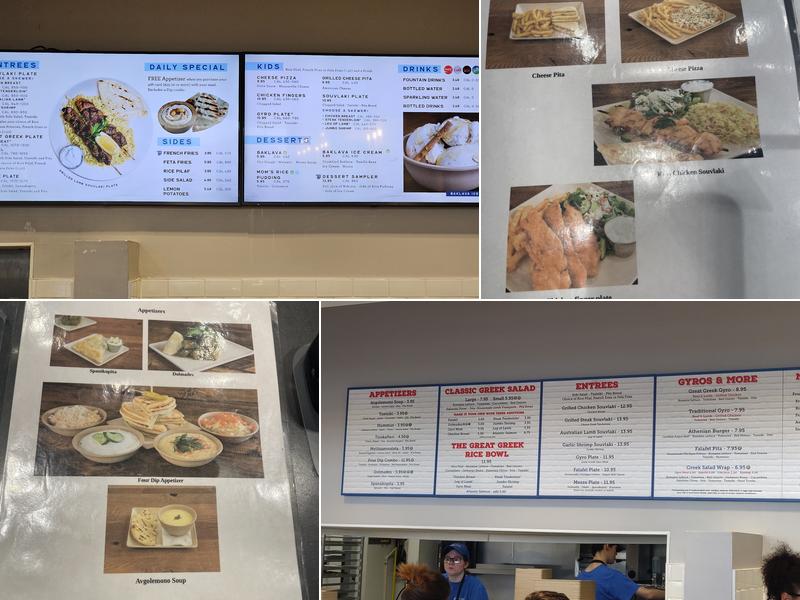 The Great Greek Mediterranean Grill Menu