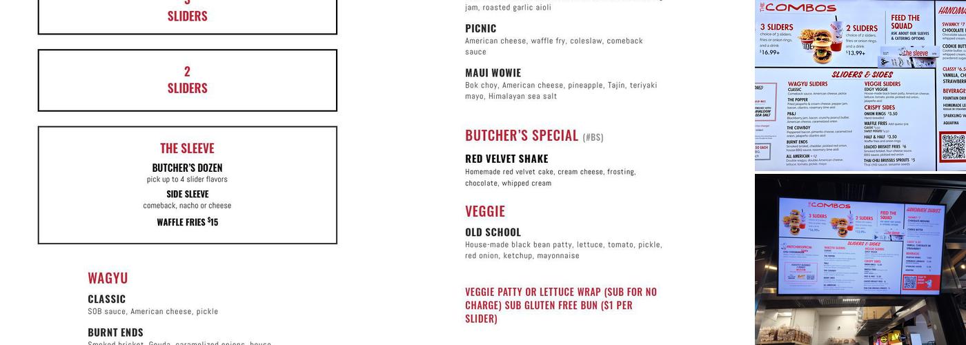 Son of a Butcher Menu