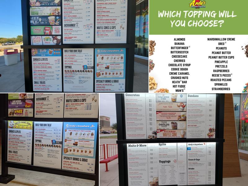 Andy's Frozen Custard Menu