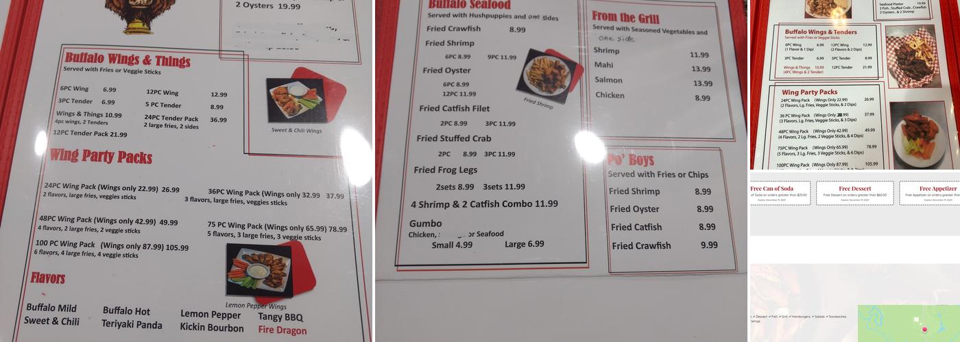 Buffalo Bell Menu