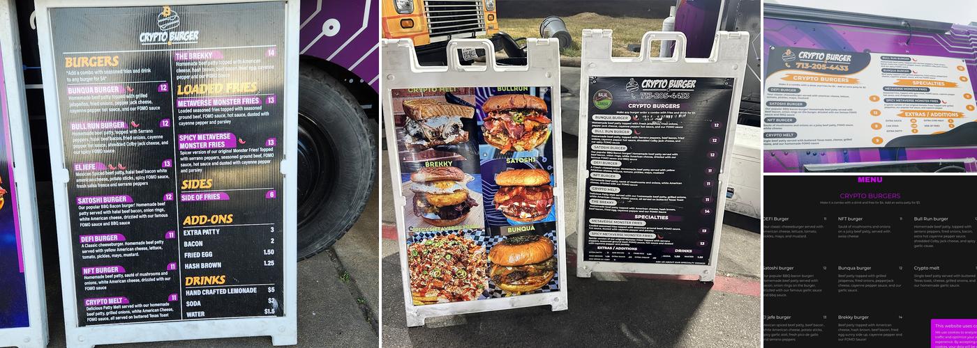 Crypto Burger (Sugarland) Menu