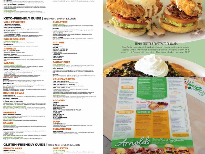 The Toasted Yolk Cafe Menu