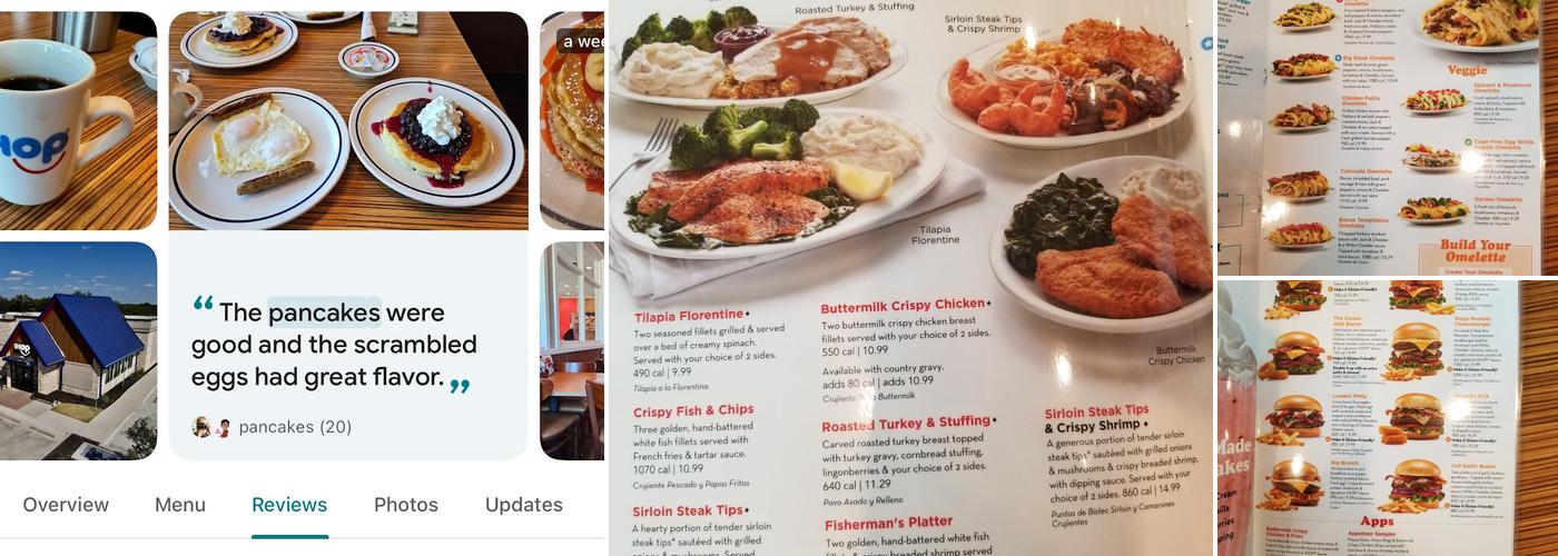 IHOP Menu