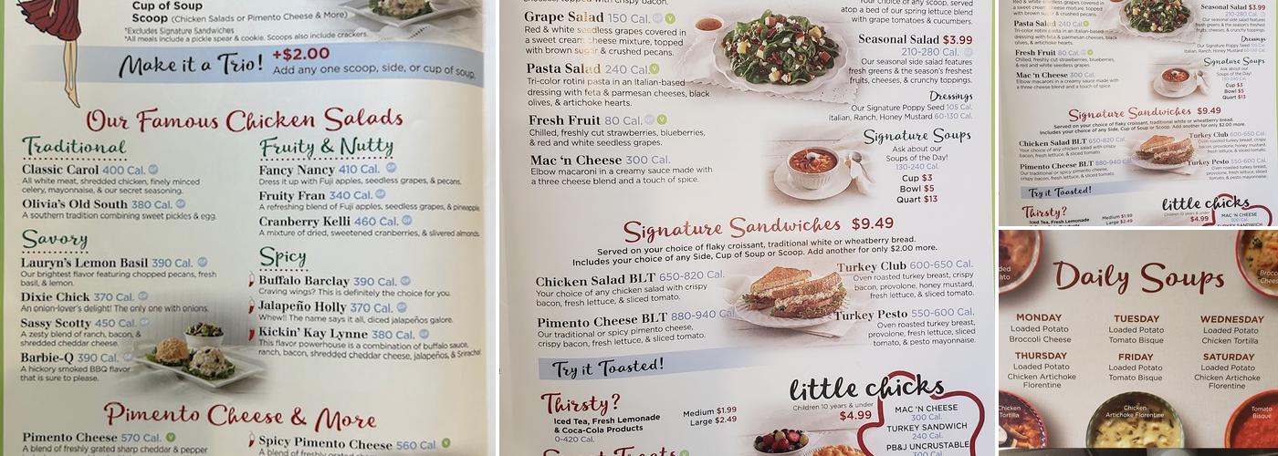 Chicken Salad Chick Menu