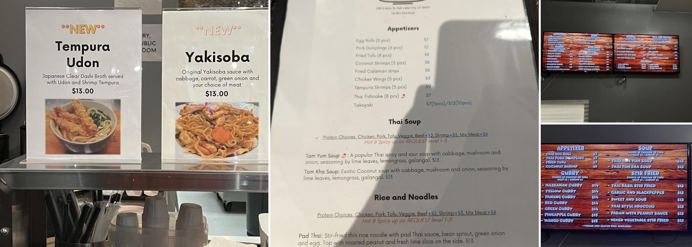 Shim Thai & Japanese Bistro Menu